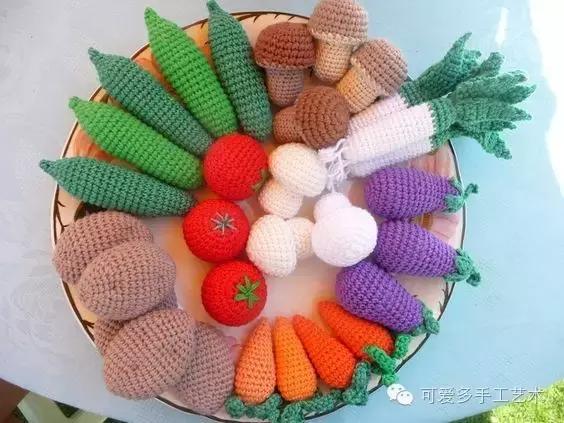 毛线编织蔬菜大全图解,手残党学会的毛线编织小技巧