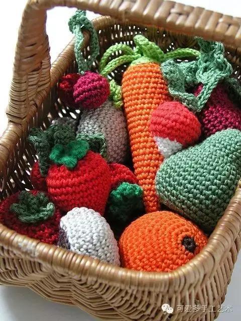 毛线编织蔬菜大全图解,手残党学会的毛线编织小技巧