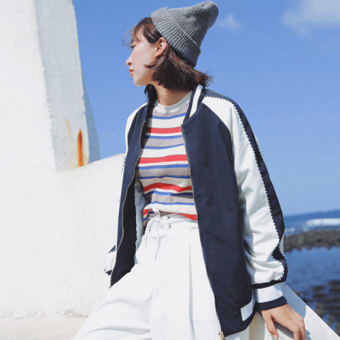 初秋休闲棒球服,秋季港风棒球服