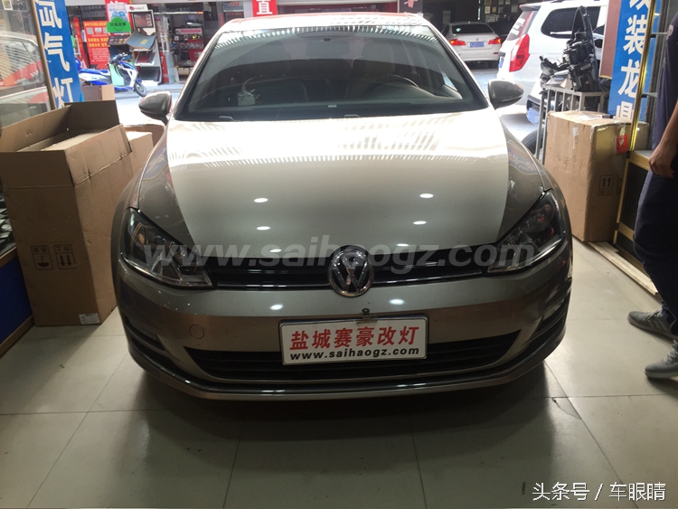 大众高尔夫7升级rline大灯,大众高尔夫7升级大屏