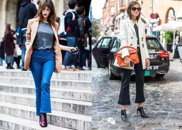 藏青色复古慵懒风套装裤子,秋冬流行趋势裤子