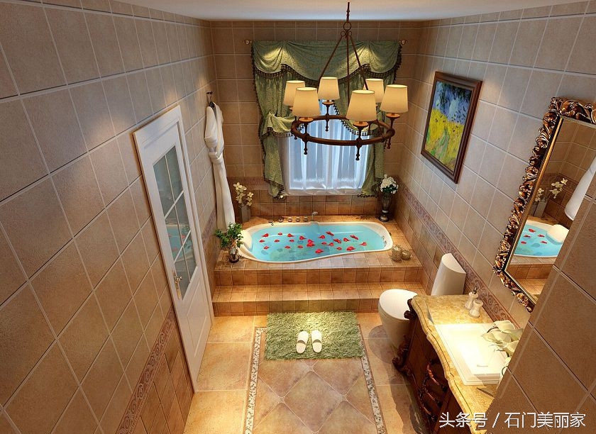 红石原著别墅装修,石家庄原河名墅360平方别墅