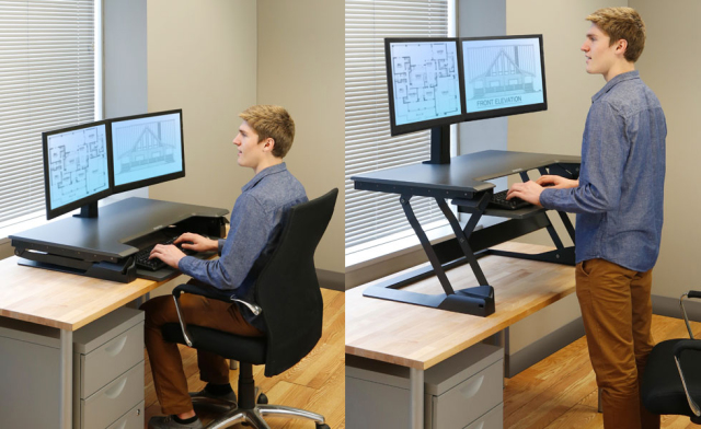 站着办公电脑桌,站着办公可升降电脑桌
