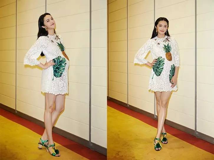 宋茜迪奥马面裙,和宋茜撞衫紫色长裙