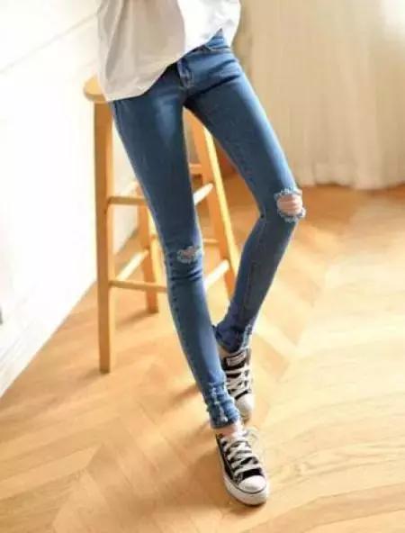 高圆圆秋冬穿搭牛仔裤,高圆圆蓝色牛仔直筒裤穿搭