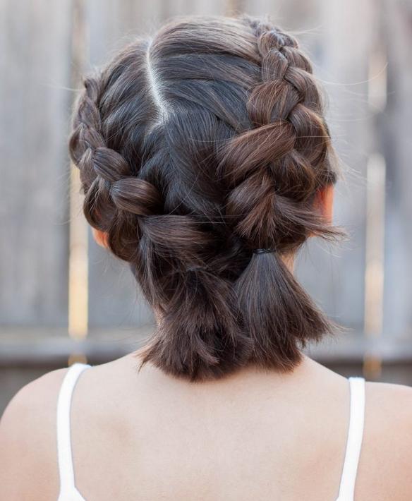 儿童女生短头发辫子编织教学,短头发怎么编织辫子视频