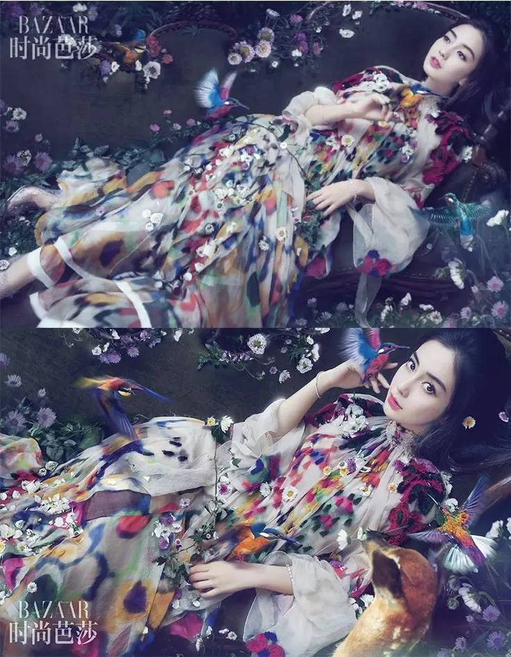 宋茜迪奥马面裙,和宋茜撞衫紫色长裙