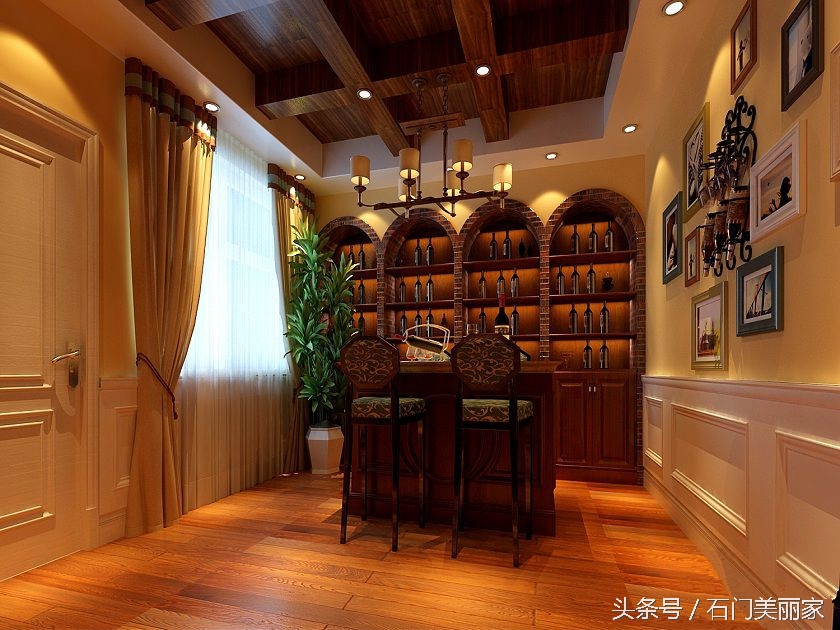 红石原著别墅装修,石家庄原河名墅360平方别墅