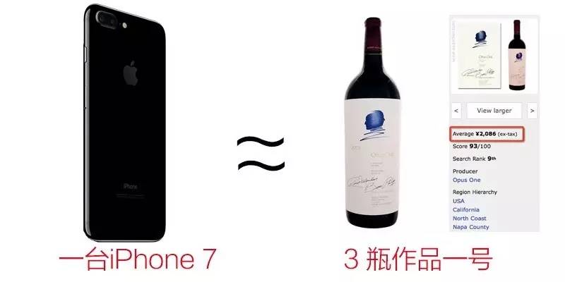 一台“IPhone7”，可以喝到多少瓶葡萄酒界的“酒王”？