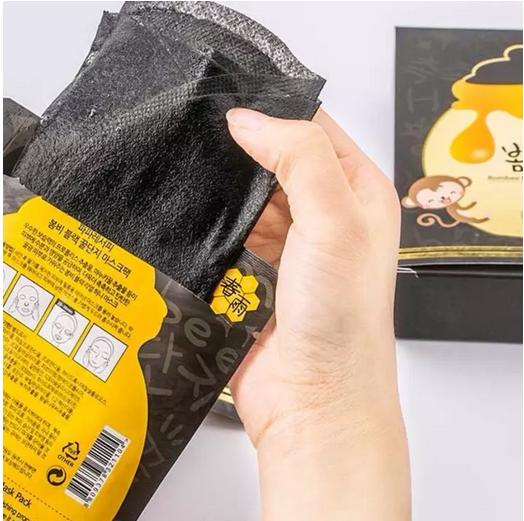 春雨蜜罐黑卢卡面膜,春雨黑胶蜂蜜面膜