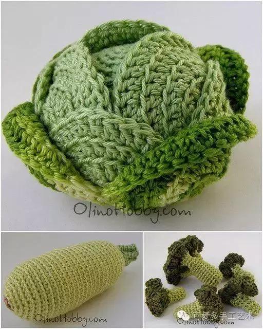 毛线编织蔬菜大全图解,手残党学会的毛线编织小技巧