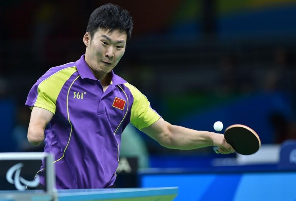 无手残运乒乓球运动员,中国残疾人乒乓球队员赵帅