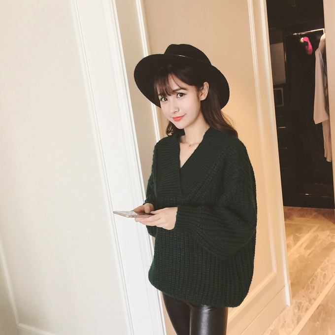 复古韩系宽松慵懒风毛衣,韩系毛衣轻奢小众高级感