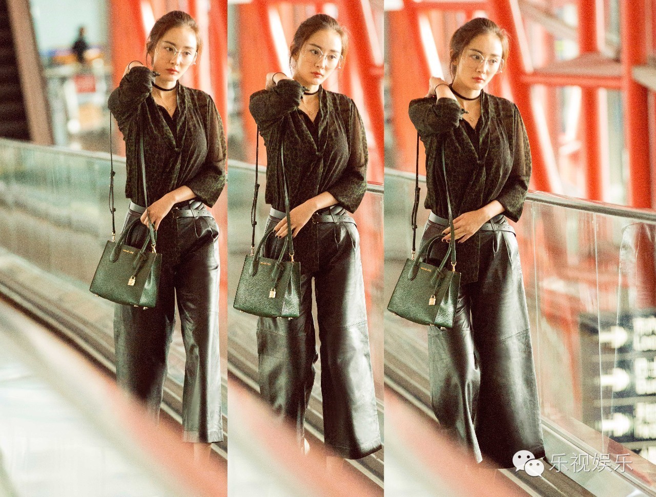 张俪机场装扮,张俪杨幂