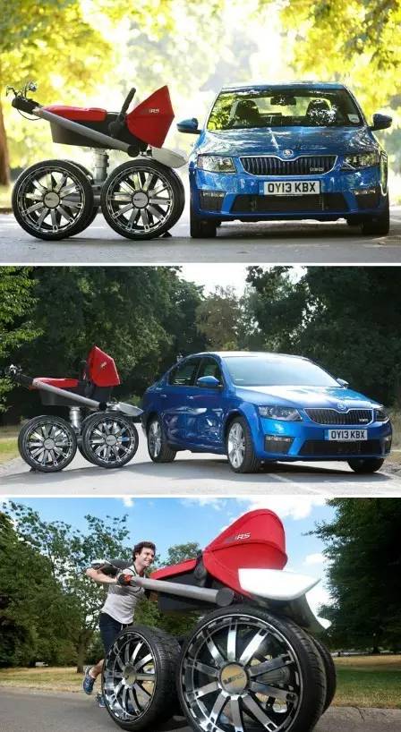 极客爸爸给婴儿车装上了125CC的摩托车发动机边参赛奥运边“遛”小孩？｜905出行设计师