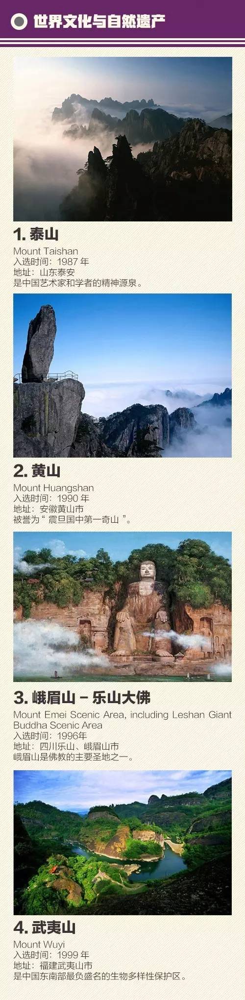 中国50个“世界遗产”地点全名录,一生中要去一次!