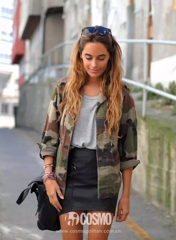 简单大方洋气皮裙,皮裙显瘦穿搭教学