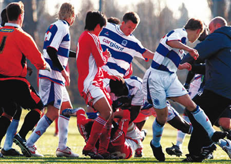 赛场冲突现场,中国足球十大斗殴事件