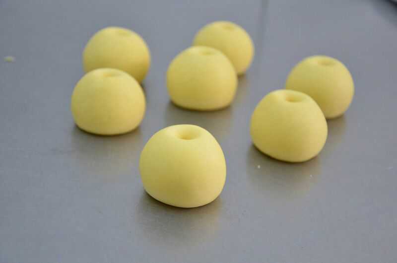 学做迷你苹果包,苹果小肉包