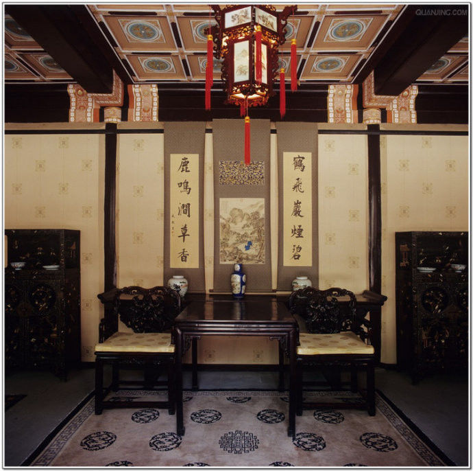 中式书房家具布置,中式家具怎样布置客厅