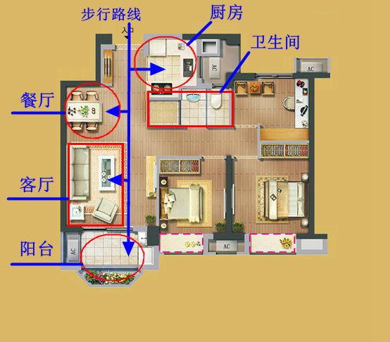 阳光城檀悦83平效果图,阳光城檀悦复式设计方案