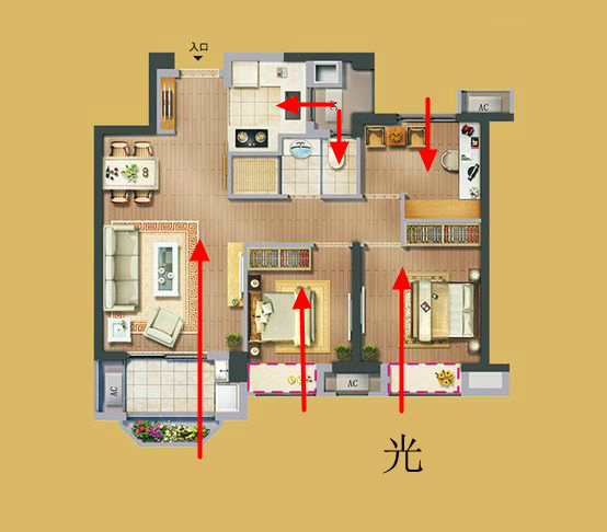 阳光城檀悦83平效果图,阳光城檀悦复式设计方案