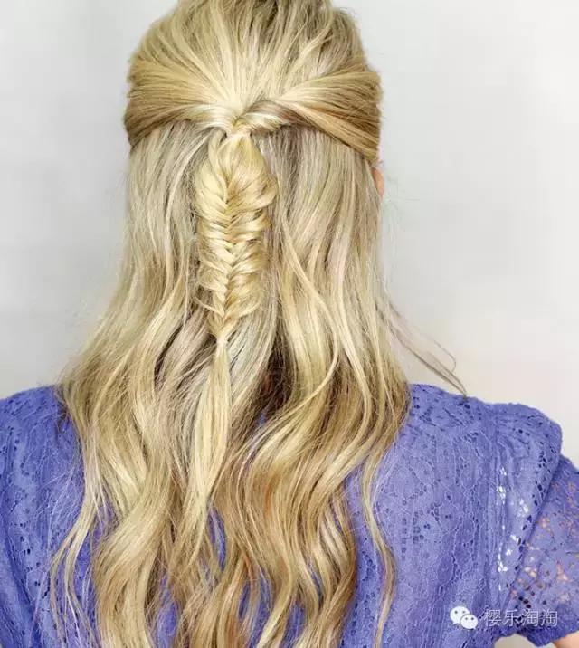 鱼尾公主头复刻,一步搞定蓬松公主头