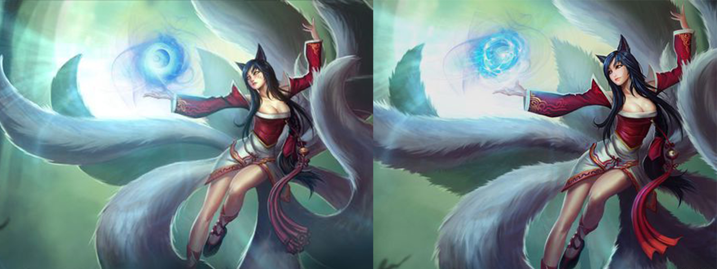 英雄联盟美服原画和国服的区别,lol美服原画与国服原画对比