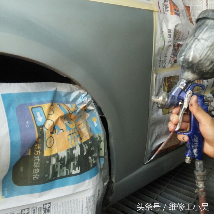 汽车钣金喷漆凹陷修复全过程,汽车钣金喷漆修补