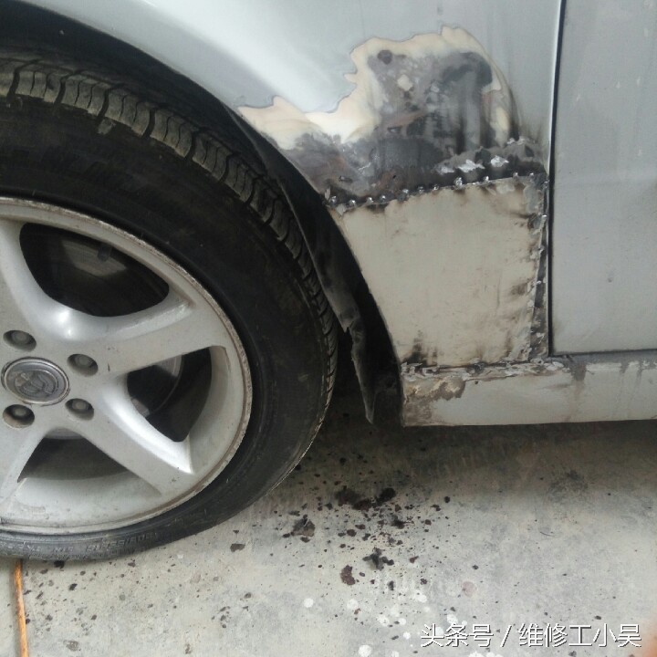 汽车钣金喷漆凹陷修复全过程,汽车钣金喷漆修补