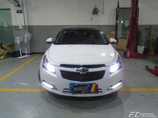 科鲁兹改灯双光透镜,科鲁兹灯光改装恶魔眼