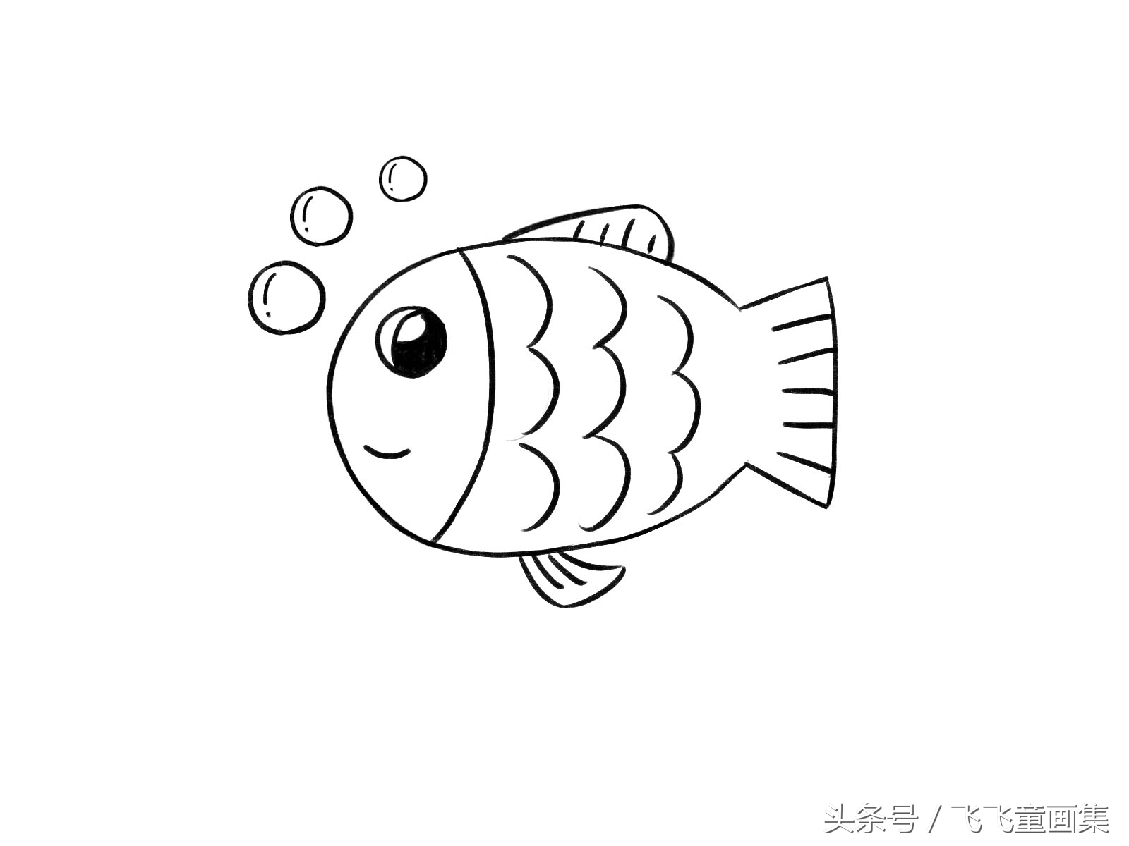 鱼的简笔画又可爱又简单的小鱼,小鱼海洋动物简笔画简单又好看