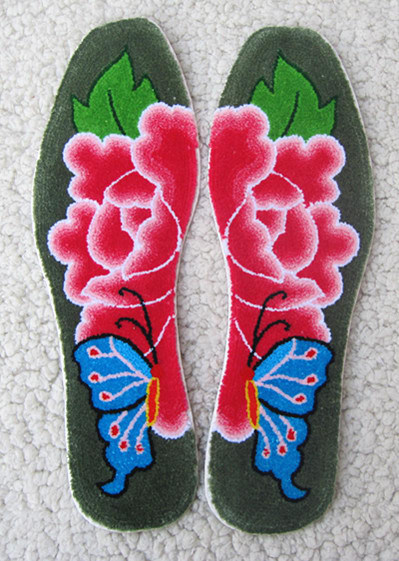 沂蒙花鞋垫编织视频,沂蒙绒线鞋垫教程