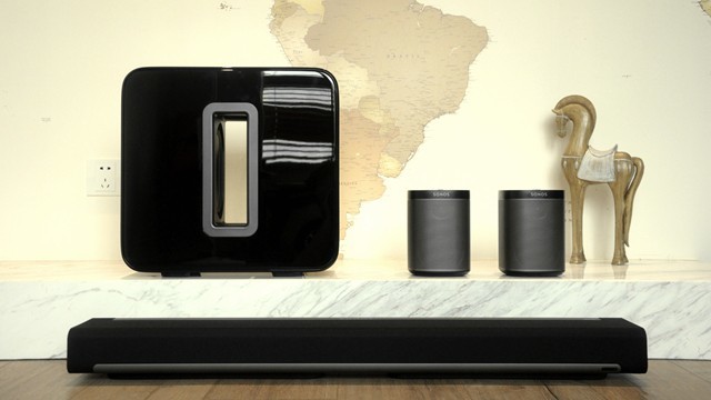 4个音箱同时播放,4个音箱组合