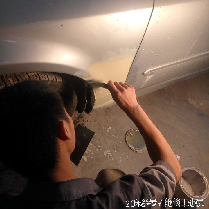 汽车钣金喷漆凹陷修复全过程,汽车钣金喷漆修补