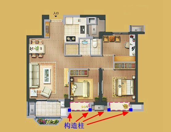 阳光城檀悦83平效果图,阳光城檀悦复式设计方案