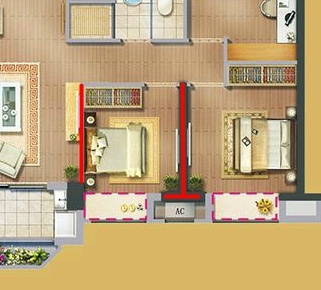 阳光城檀悦83平效果图,阳光城檀悦复式设计方案