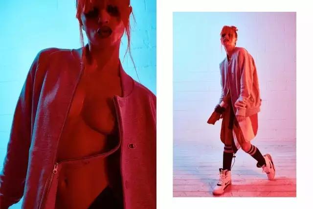 穿了一件很喜欢的卫衣,champion卫衣连帽和圆领