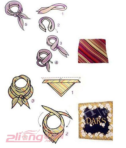 女士丝巾的16种系法和搭配图解,怎样系女士丝巾