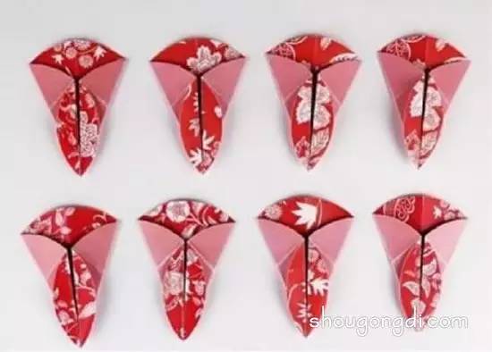花朵贺卡的制作方法手工折纸花贺卡DIY步骤