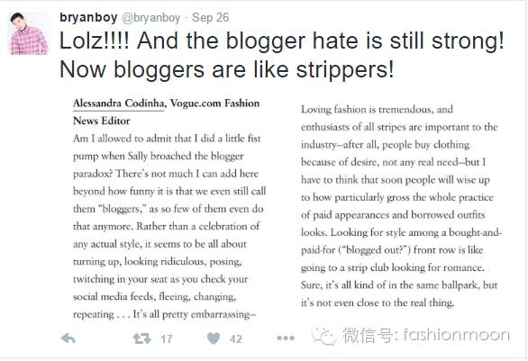 思考：时尚编辑VS时尚博主史无前例正面开撕？！