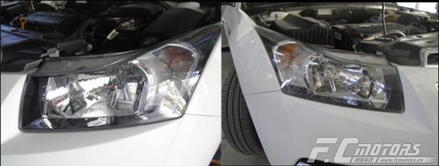 科鲁兹改灯双光透镜,科鲁兹灯光改装恶魔眼