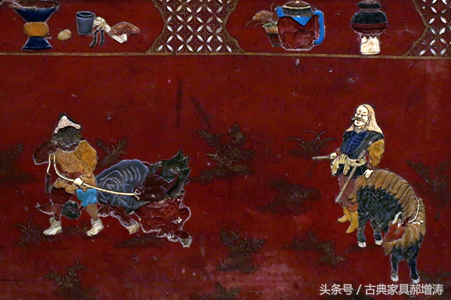 中国漆器描金柜之国博大美木艺的万历朱漆百宝嵌大柜