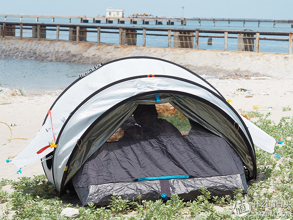 迪卡侬mh100fresh三人露营帐篷,户外露营防雨防晒加厚迪卡侬帐篷