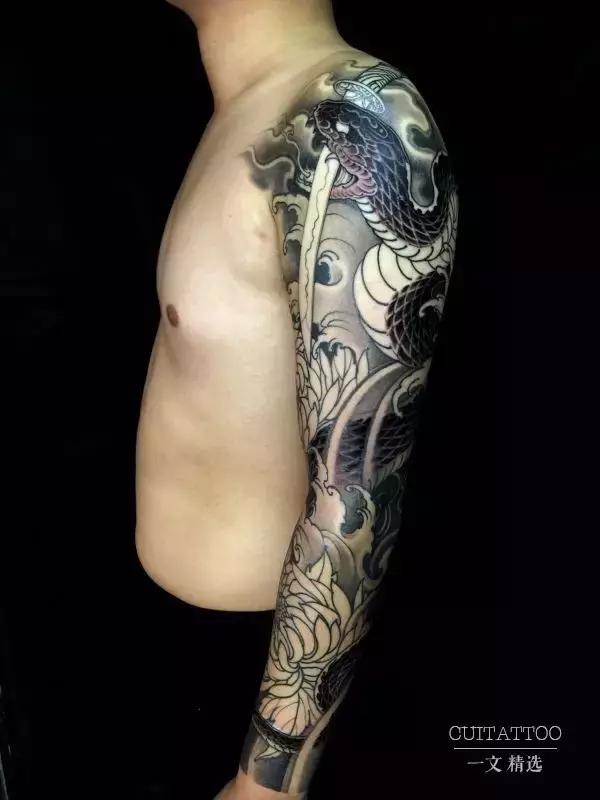 刘文龙纹身,中国古文字纹身图案手稿