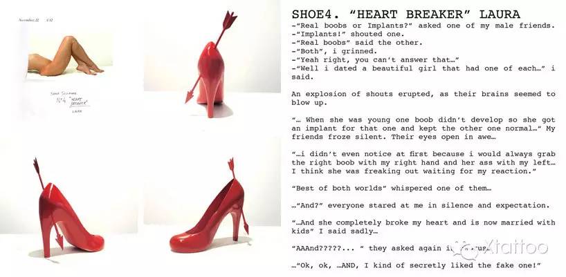 给前女友设计高跟鞋,丈夫为妻子设计高跟鞋