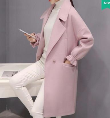 蓝色毛呢大衣女秋冬新款,2016女装大衣新款图片