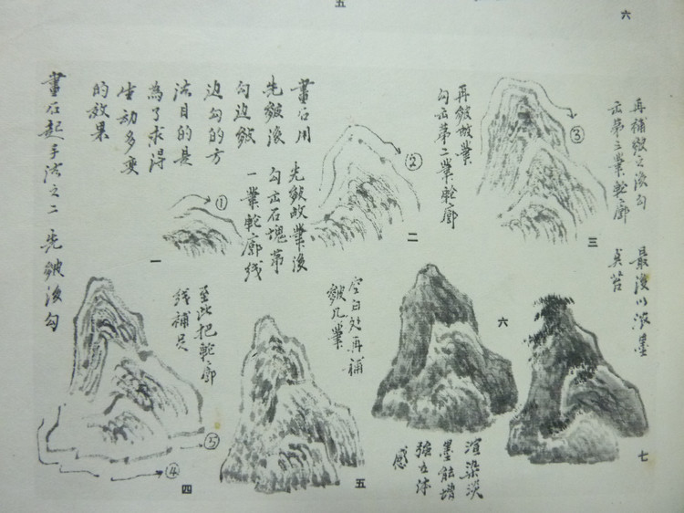 山水画基础技法画竹子,山水画基础技法之山石画法教程
