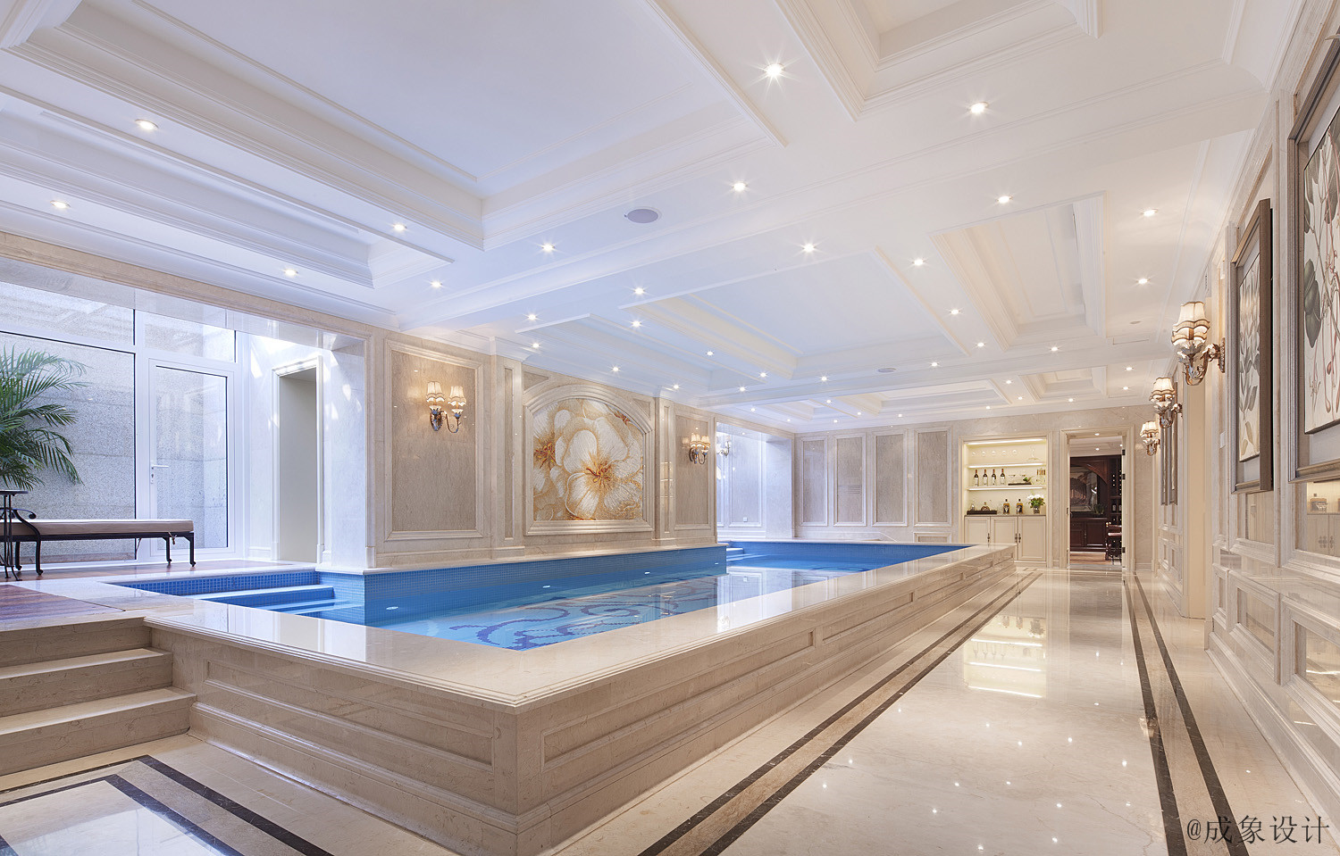 法式庄园独栋别墅装修设计效果图,高大上的欧式风格别墅设计