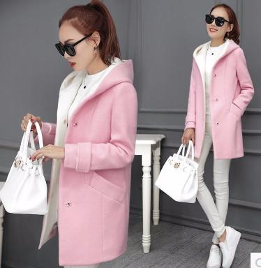 蓝色毛呢大衣女秋冬新款,2016女装大衣新款图片